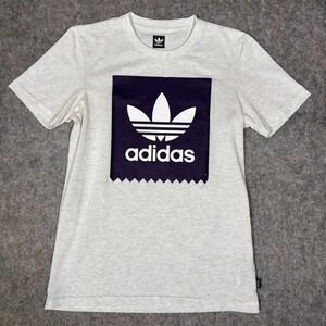 Adidas Skateboarding T-Shirt Mens Small Gray Purple Trefoil Graphic DU8314 Tee